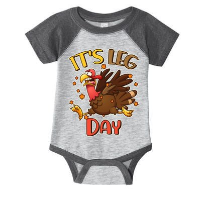 Funny Thanksgiving It's Leg Day Infant Baby Jersey Bodysuit
