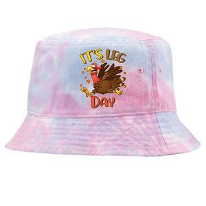 Funny Thanksgiving It's Leg Day Tie-Dyed Bucket Hat