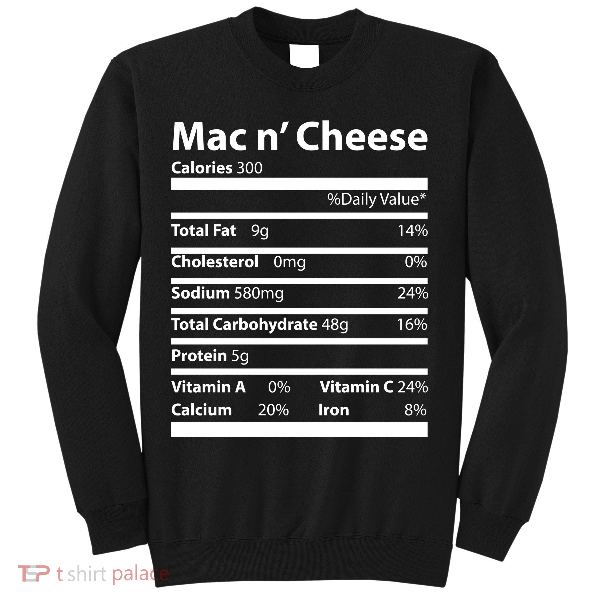 Funny Thanksgiving Mac N Cheese Nutrients Facts Sweatshirt