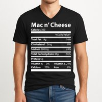 Funny Thanksgiving Mac N Cheese Nutrients Facts V-Neck T-Shirt