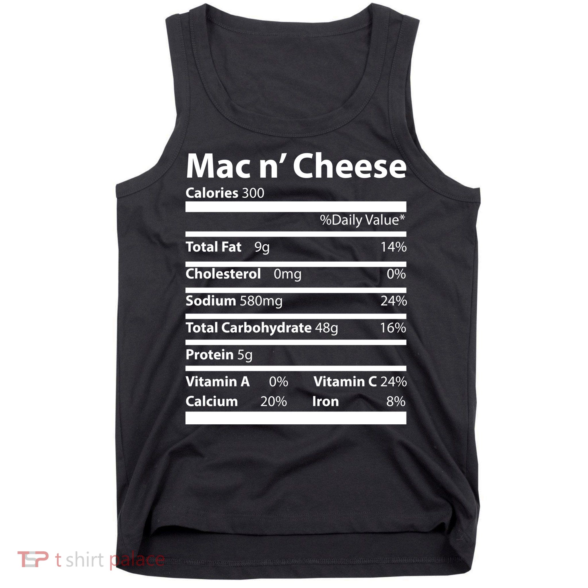 Funny Thanksgiving Mac N Cheese Nutrients Facts Tank Top