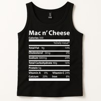 Funny Thanksgiving Mac N Cheese Nutrients Facts Tank Top