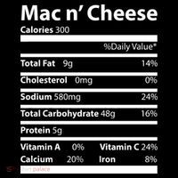 Funny Thanksgiving Mac N Cheese Nutrients Facts Tank Top