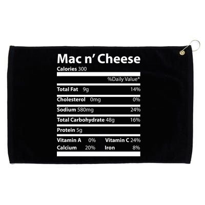 Funny Thanksgiving Mac N Cheese Nutrients Facts Grommeted Golf Towel