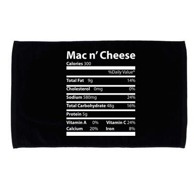 Funny Thanksgiving Mac N Cheese Nutrients Facts Microfiber Hand Towel
