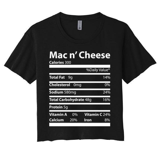 Funny Thanksgiving Mac N Cheese Nutrients Facts Crop Top