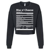 Funny Thanksgiving Mac N Cheese Nutrients Facts Cropped Pullover Crew