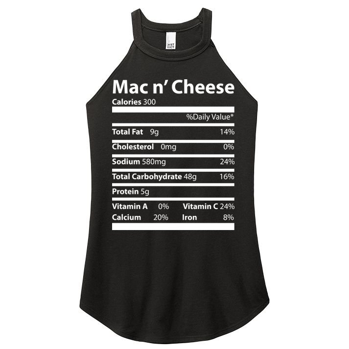 Funny Thanksgiving Mac N Cheese Nutrients Facts Women's Perfect Tri Rocker Tank