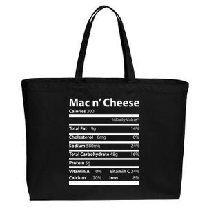 Funny Thanksgiving Mac N Cheese Nutrients Facts Cotton Canvas Jumbo Tote