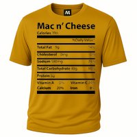 Funny Thanksgiving Mac N Cheese Nutrients Facts Cooling Performance Crew T-Shirt