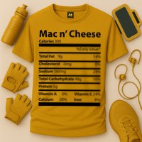 Funny Thanksgiving Mac N Cheese Nutrients Facts Performance Shirt
