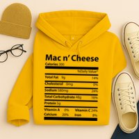 Funny Thanksgiving Mac N Cheese Nutrients Facts Hoodie