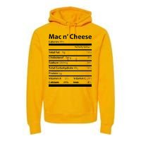 Funny Thanksgiving Mac N Cheese Nutrients Facts Premium Hoodie