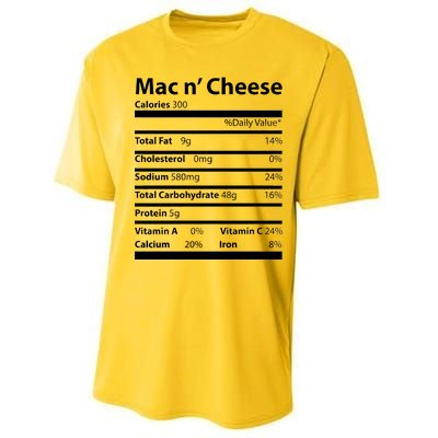 Funny Thanksgiving Mac N Cheese Nutrients Facts Performance Sprint T-Shirt