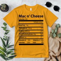 Funny Thanksgiving Mac N Cheese Nutrients Facts Premium T-Shirt