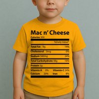 Funny Thanksgiving Mac N Cheese Nutrients Facts Toddler T-Shirt