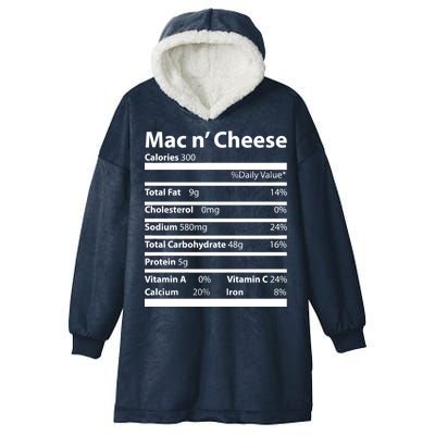 Funny Thanksgiving Mac N Cheese Nutrients Facts Hooded Wearable Blanket