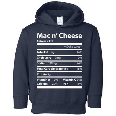 Funny Thanksgiving Mac N Cheese Nutrients Facts Toddler Hoodie