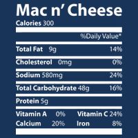 Funny Thanksgiving Mac N Cheese Nutrients Facts Infant Baby Jersey Bodysuit