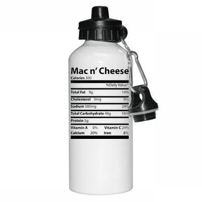 Funny Thanksgiving Mac N Cheese Nutrients Facts Aluminum Water Bottle