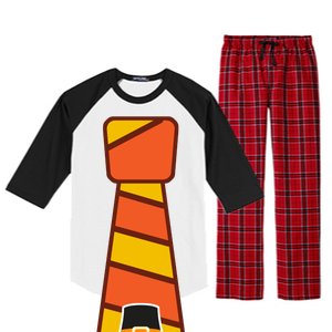 Funny Thanksgiving Tie Turkey Raglan Sleeve Pajama Set