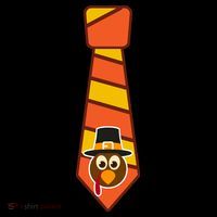 Funny Thanksgiving Tie Turkey Women's V-Neck T-Shirt