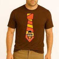 Funny Thanksgiving Tie Turkey Cooling Performance Crew T-Shirt