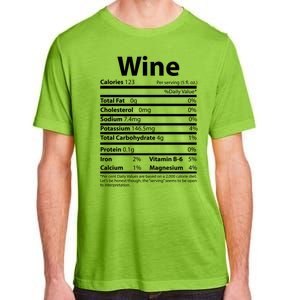 Funny Thanksgiving Wine Nutritional Values Adult ChromaSoft Performance T-Shirt