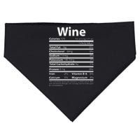 Funny Thanksgiving Wine Nutritional Values USA-Made Doggie Bandana