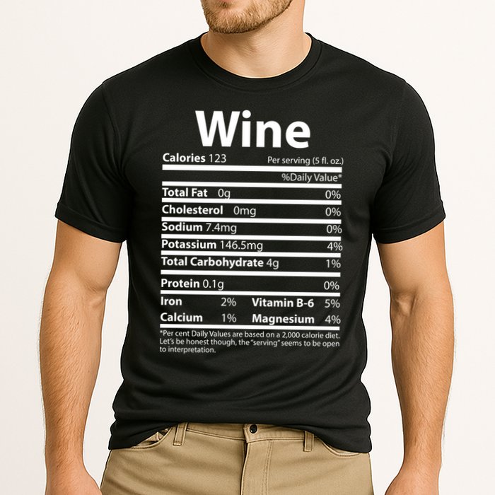 Funny Thanksgiving Wine Nutritional Values Performance Shirt