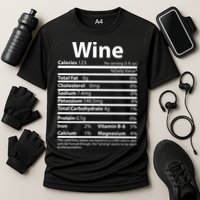 Funny Thanksgiving Wine Nutritional Values Performance Shirt