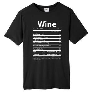 Funny Thanksgiving Wine Nutritional Values Tall Fusion ChromaSoft Performance T-Shirt