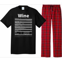 Funny Thanksgiving Wine Nutritional Values Pajama Set