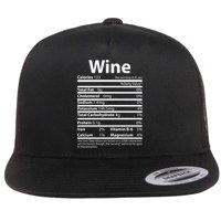 Funny Thanksgiving Wine Nutritional Values Flat Bill Trucker Hat