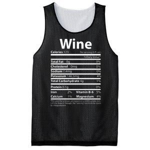 Funny Thanksgiving Wine Nutritional Values Mesh Reversible Basketball Jersey Tank