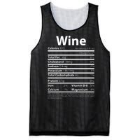 Funny Thanksgiving Wine Nutritional Values Mesh Reversible Basketball Jersey Tank