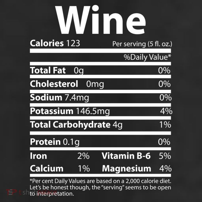 Funny Thanksgiving Wine Nutritional Values 25L Jumbo Tote