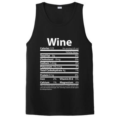 Funny Thanksgiving Wine Nutritional Values PosiCharge Competitor Tank