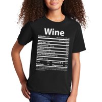 Funny Thanksgiving Wine Nutritional Values Kids T-Shirt