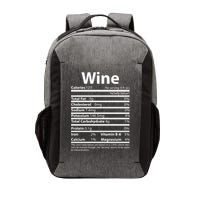 Funny Thanksgiving Wine Nutritional Values Vector Backpack