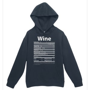 Funny Thanksgiving Wine Nutritional Values Urban Pullover Hoodie