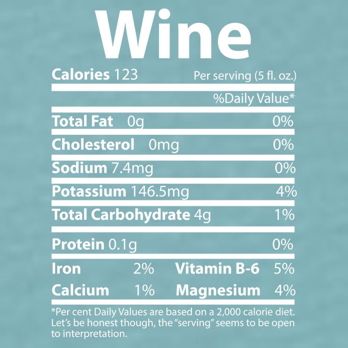 Funny Thanksgiving Wine Nutritional Values Sueded Cloud Jersey T-Shirt