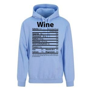 Funny Thanksgiving Wine Nutritional Values Unisex Surf Hoodie