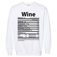 Funny Thanksgiving Wine Nutritional Values Garment-Dyed Sweatshirt