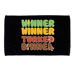 Funny Thanksgiving Winner Winner Turkey Dinner  Microfiber Hand Towel