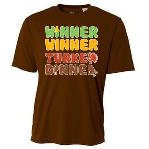 Funny Thanksgiving Winner Winner Turkey Dinner  Cooling Performance Crew T-Shirt