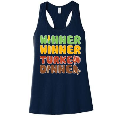 Funny Thanksgiving Winner Winner Turkey Dinner  Women's Racerback Tank