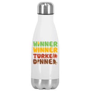 Funny Thanksgiving Winner Winner Turkey Dinner  Stainless Steel Insulated Water Bottle