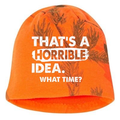 Funny That's A Horrible Idea. What Time? Kati - Camo Knit Beanie