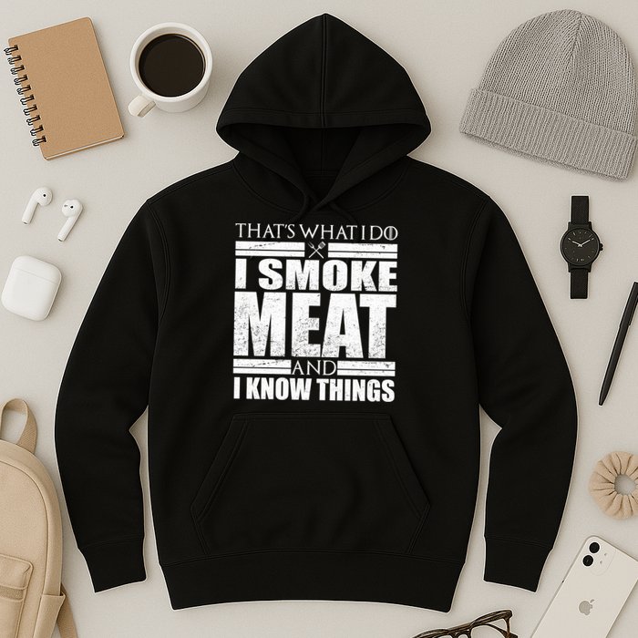 Funny That's What I Do I Smoke Meat and I Know Things Hoodie
